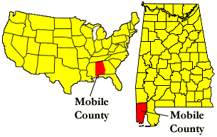 Location of Mobile County